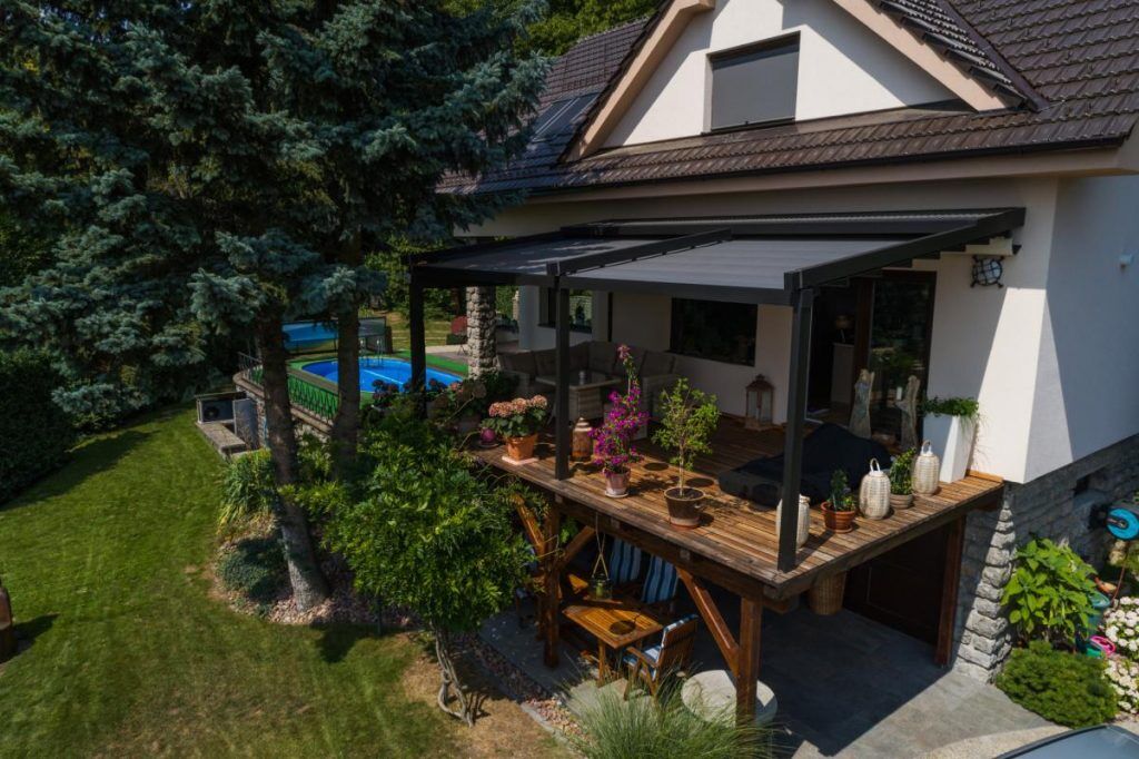 Hlin&iacute;kov&aacute; pergola Med Viva  pro velkou terasu