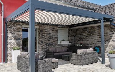 Hliníková pergola s lamelami