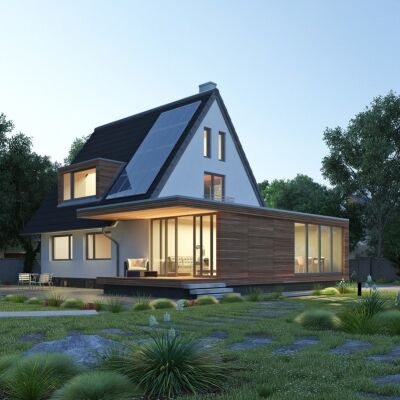Plastová okna VEKA Softline 76 MD na stylovém domě