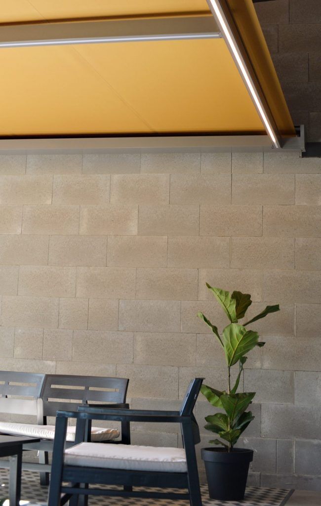 Osvětlené rolety veranda