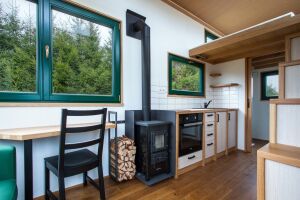 Dřevěná okna Oknotherm v mobilním domě