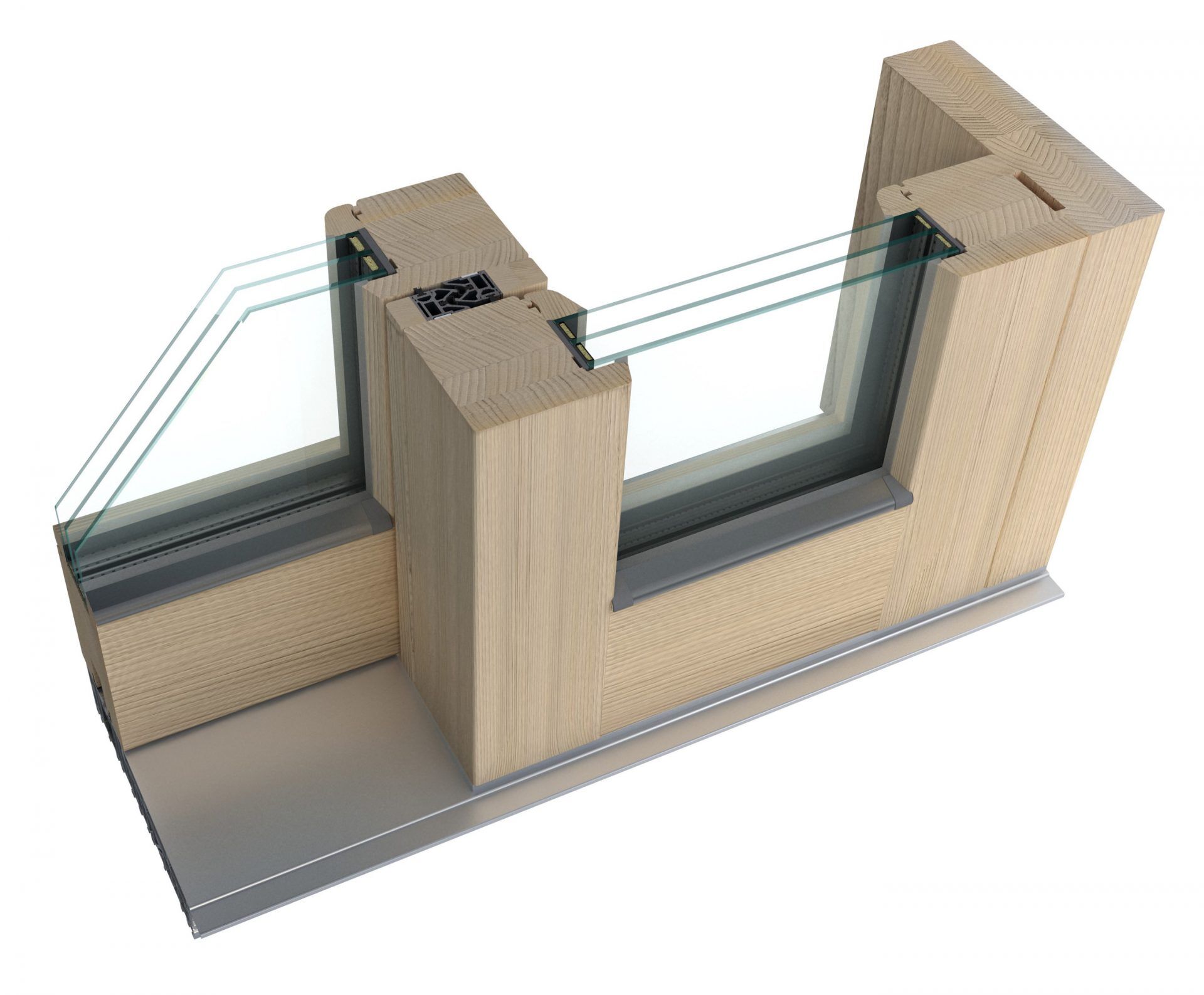 Detail profilu zdvižně posuvných dveří (HS portálu) EURO 92 W