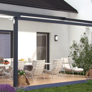 Stahovací pergola Klasik u moderního domu